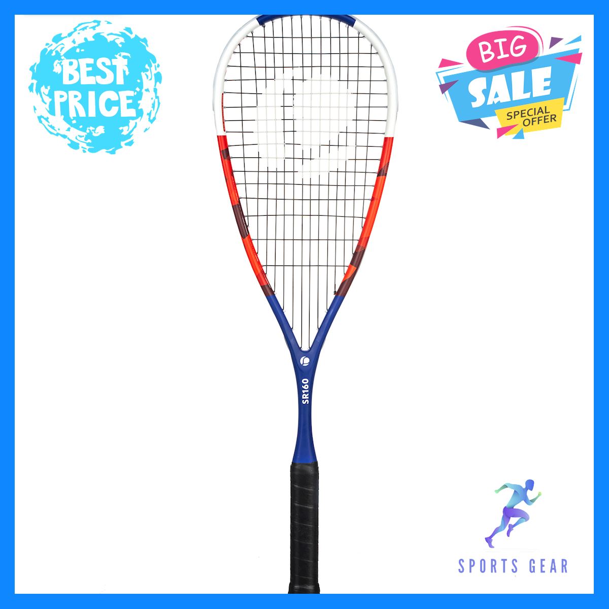 แร็คเกตสควอช Squash Racket รุ่น SR 160 2019 อุปกรณ์สคอช Squash สคอช ไม้สคอช ลูกสควอช