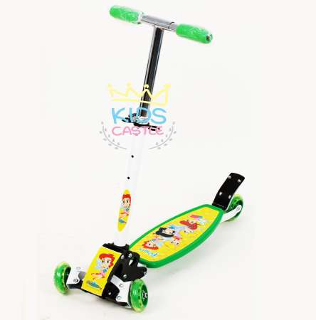 Kids castle สกู๊ตเตอร์ไซด์ใหญ่ปรับระดับได้เลี้ยวได้ พับเก็บได้ ลายเจ้าหญิงลิขสิทธิ์ถูกต้อง