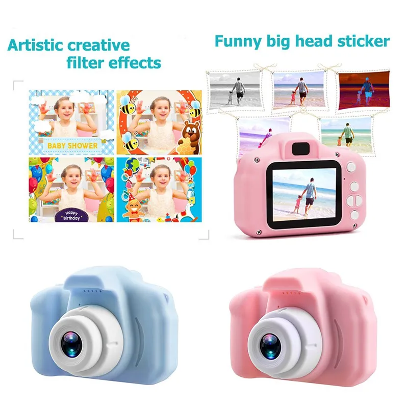 มินิกล้องเด็ก กล้องดิจิตอลถ่ายรูปได้ ของเล่น Children'S Digital Camera Toys 2 Inch HD Screen Chargable ของมาใหม่