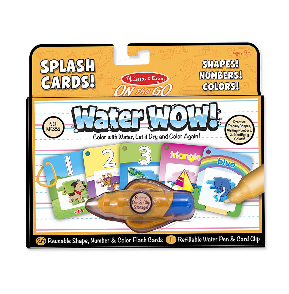 Melissa & Doug รุ่น 5237 Water Wow Splash Card-Shape Color Number ชุดแฟลชการ์ด รุ่นรูปร่าง สี ตัวเลข จาก USA ของเล่นเด็กอย่างดี ปลอดภัย