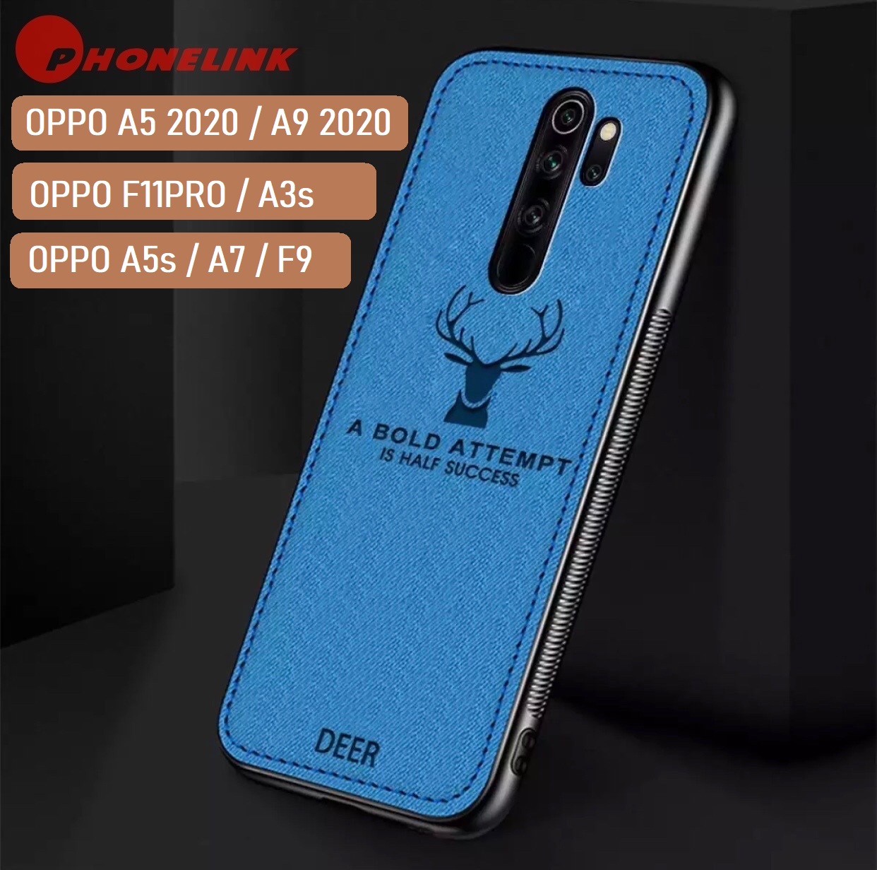 รับประกันสินค้า Deer Case Oppo A5 2020 A9 2020 A91 A31 A12 A5s A7 A3s F9 Case Slim Hybrid Soft