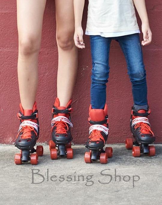 รองเท้าโรลเลอร์สเก็ต Size S (30-33) Adjustable Quad Skates Roller Skate