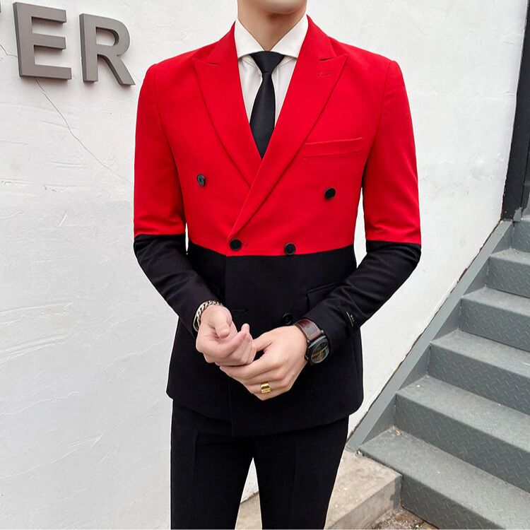 green emerald velvet dress Men Semi Formal Straight Fit Korean Pants – NiffarFashion