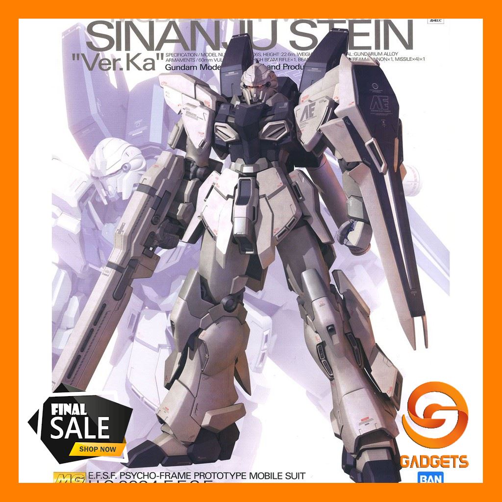กันดั้ม Gundam โมเดลกันดั้ม ของเล่น โมเดล Bandai MG MSN 06S SINANJU STEIN Ver.Ka : 74