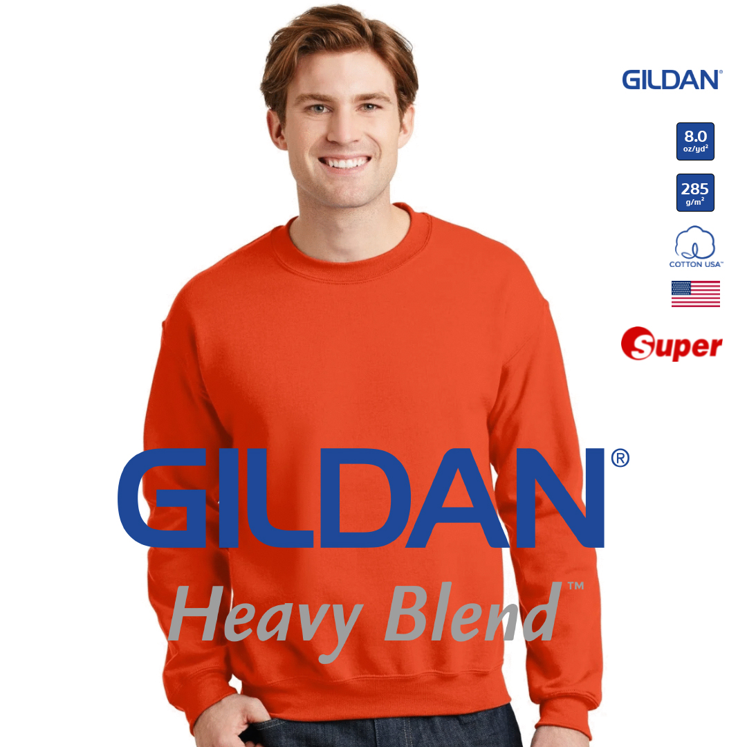 US Size] GILDAN® ซุปเปอร์ เฮฟวี่เบลนด์ เสื้อสเวตเตอร์ - ส้ม 37C