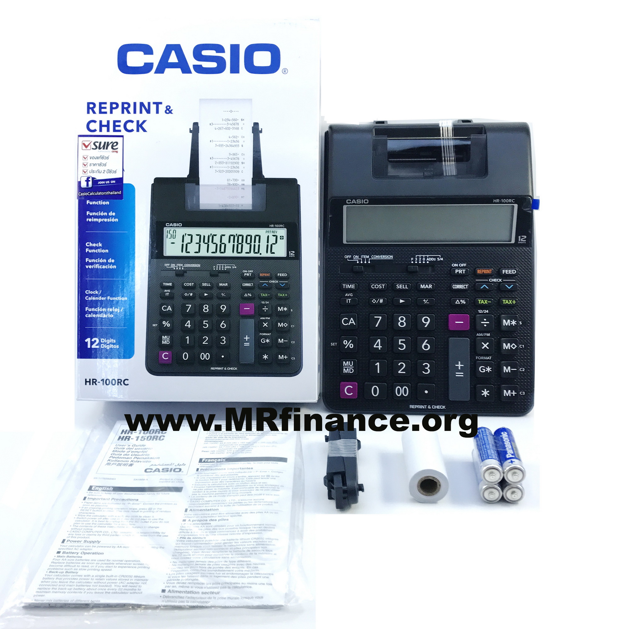 เครื่องคิดเลขพิมพ์กระดาษคาสิโอ Casio HR-100RC