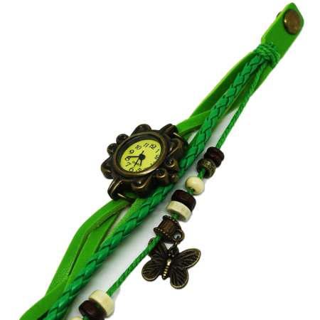 นาฬิกาแฟชั่น vintage watch Fancy Girls Butterfly สีส้ม