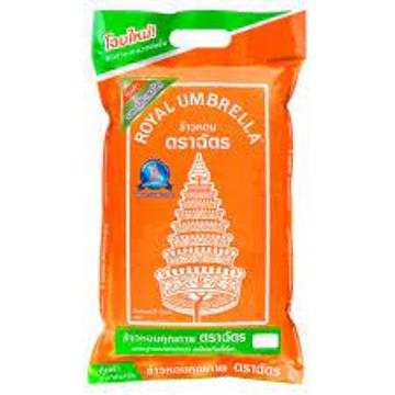 ฉัตรส้ม ข้าวหอมสูตรอเนกประสงค์ 5 กก. Royal Umbrella Orange Fragrant Rice 5 kg.จำนวน 3 ถุง