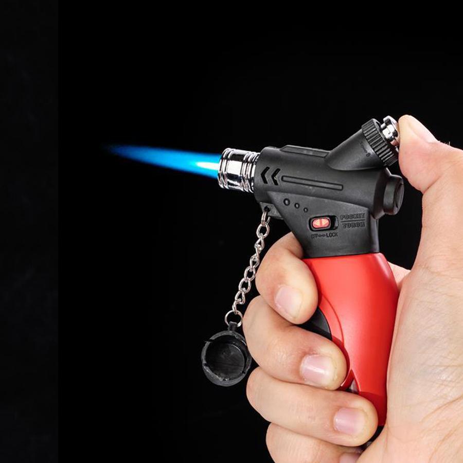 Bazinga Pocket Torch ไฟฟู่ เครื่องพ่นไฟ อเนกประสงค์ พกพา มีตัวล็อคเปลวไฟแบบต่อเนื่องได้ ความร้อนสูง ไม่มีเขม่า เปลวไฟเป็นเส้นตรง ไม่กระจายออก ใช้งานง่าย เอนกประสงค์ กระทัดรัด เบา พกติดตัว หยิบใช้ได้ทันที