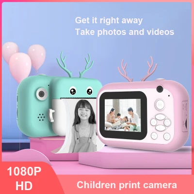 Children Camera For Kids Instant Camera Digital Video Camera For Children Photo Camera Toys For Girl Boy Birthday Gifts 1080P HD