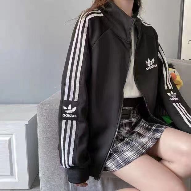 Vxh เสื้อเท่ๆของผู้หญิง เสื้อผู้หญิง2022 เสื้อแจ็คเก็ตลำลอง Adidas ...