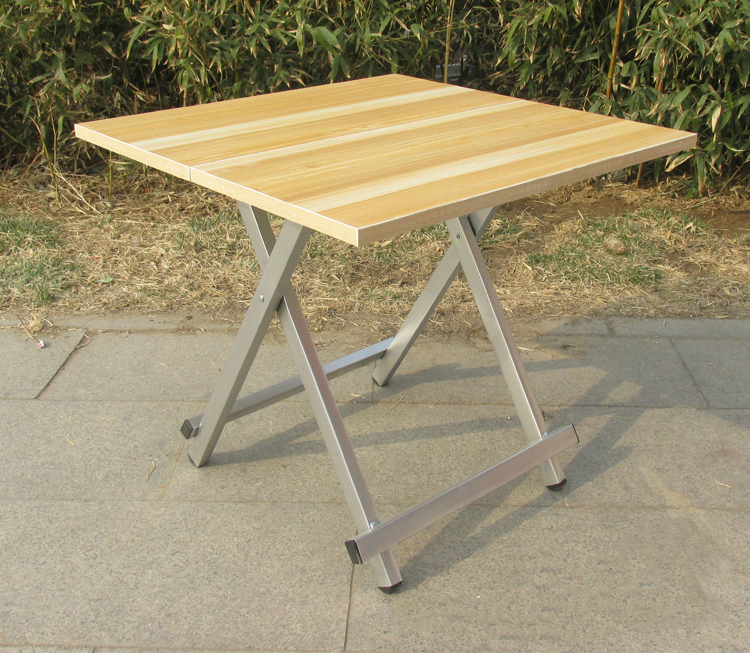 โต๊ะไม้เล็ก โต๊ะพับได้ โต๊ะ โต๊ะวางของ เก้าอี้อาหาร โต๊ะทำงาน โต๊ะอาหารขนาดเล็ก โต๊ะปิคนิก ปิคนิกขนาด 60X60 *57CM ซม. ท่อชุบสังกะสี ขาโต๊ะ