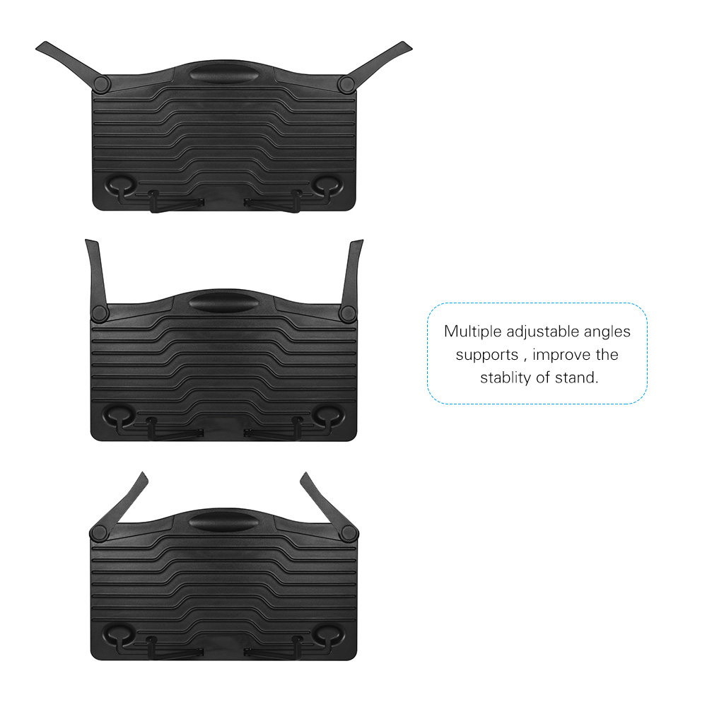 [okoogee]Mini Desktop Music Stand Cookbook Tablet Smartphone Book Reading Document Stand Holder Lightweight ABS Material Black