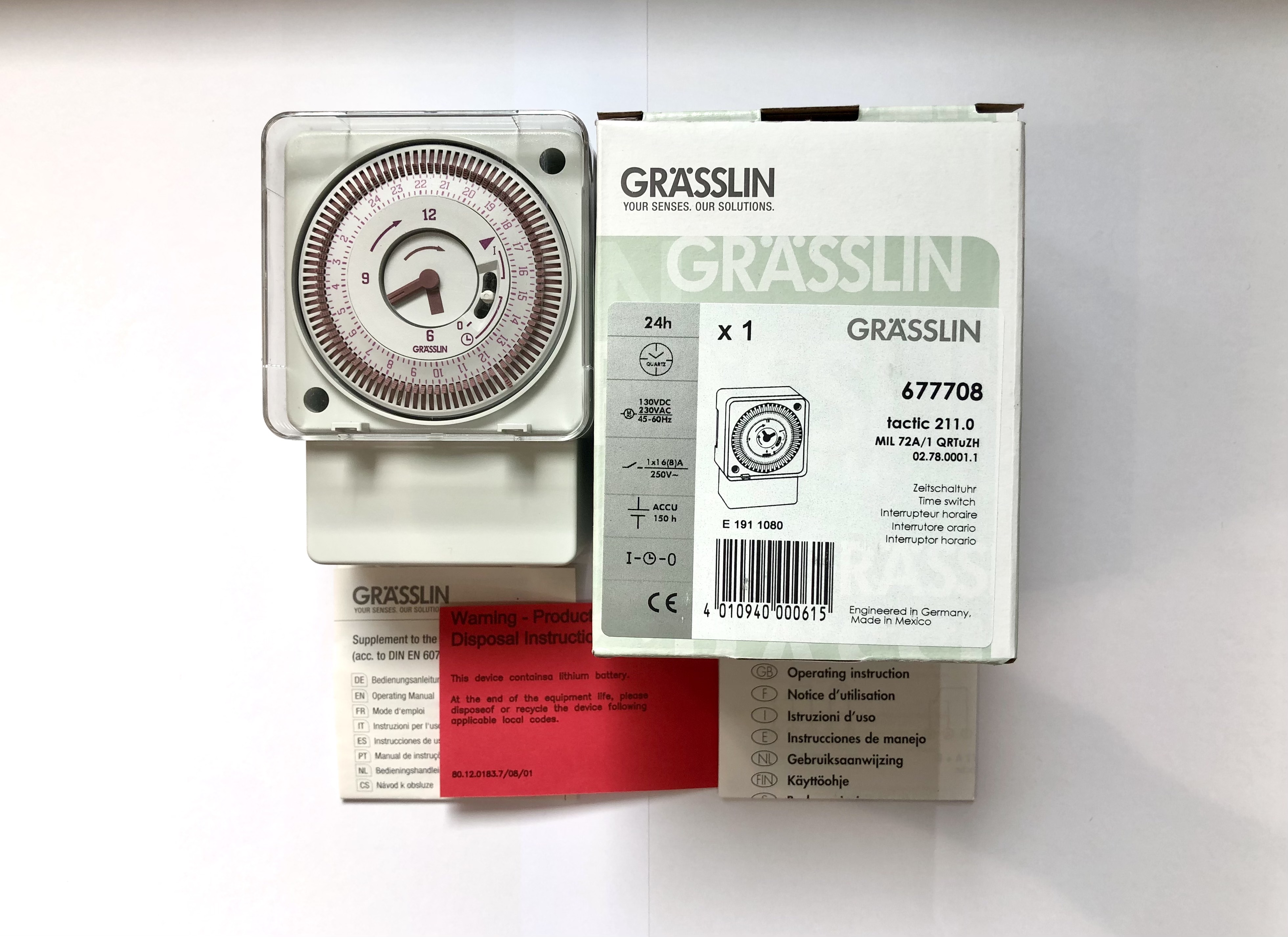 Grasslin Timer Switches ทามเมอร์ Grasslin  รุ่น MIL72A/1 QRTUZH 230AC/130DC : TACTIC 211.0