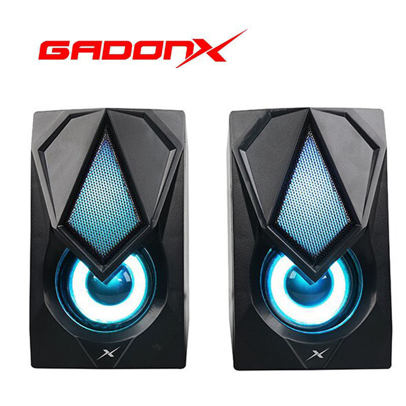 GADONX ลำโพงคู่มีไฟ เสียงดี 2.0 STEREO RGB GAMING SPEAKERS SG-119