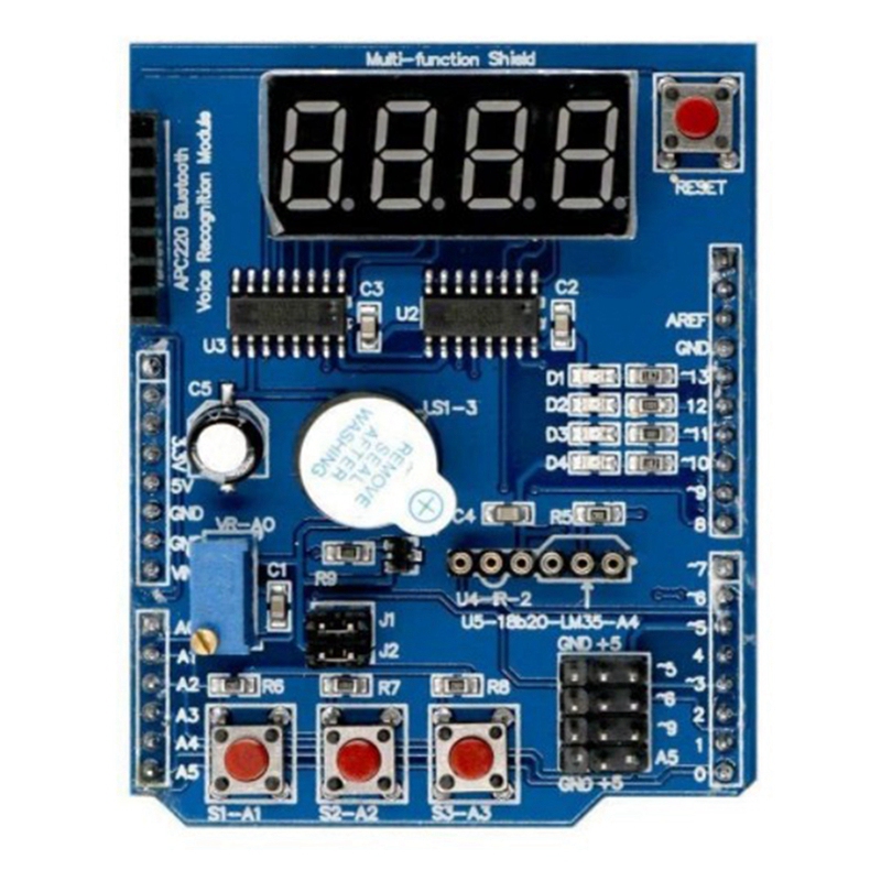 Multi Function Shield with Buzzer LM35 4 Digit Digital LED Expansion ...