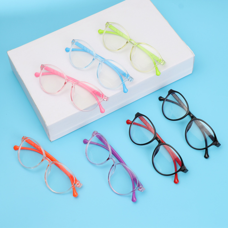 Giá bán 719SONN Fashion Computer Portable Glasses Protection Anti-blue Light Kids Glasses Round Eyeglasses Ultra Light Frame