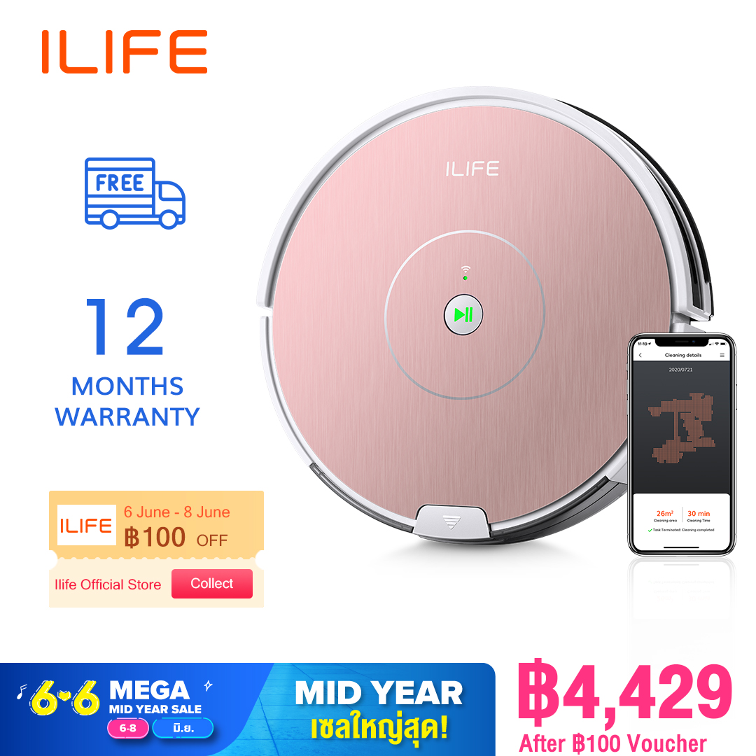 ILIFE A80 Plus Robot Vacuum Cleaner Camera Navigation App Remote Control Rose Gold Color Schedule Planned Routing Cleaning For Hard Floor and Thin Carpet 300ml Water Tank Strong Suction Power Max Mode Multiple Cleaning Modes Brushless Motor ILIFE A80 Plus Robot Vacuum Cleaner Camera Navigation App Remote Control Rose Gold Color Schedule Planned Routing Cleaning For Hard Floor and Thin Carpet 300ml Water Tank Strong Suction Power Max Mode Multiple Cleaning Modes Brushless Motor