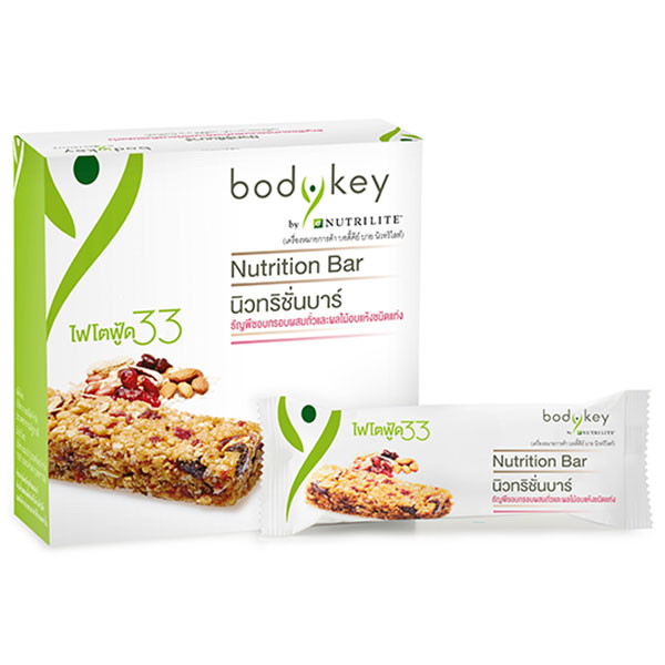 Amway Nutrition Bar Body Key by Nutrilite ธัญพืชอบกรอบผสมถั่วและผลไม้อบแห้งชนิดแท่ง