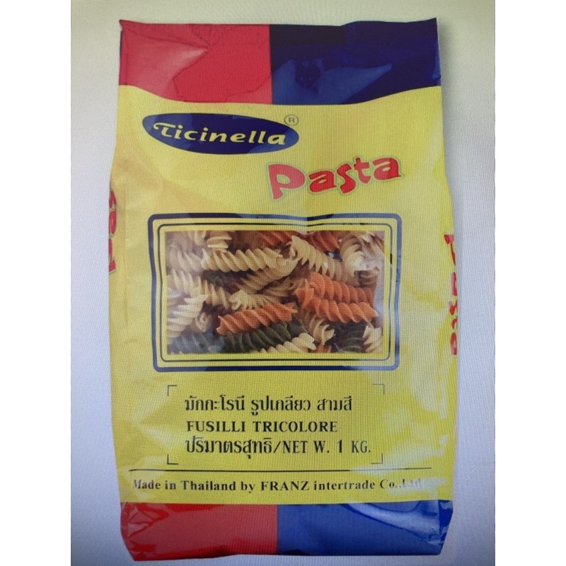 เส้นพาสต้า ทิซิเนลล่า ฟูลซิลลี่ 3 สี 1000 กรัม pasta 1000 g