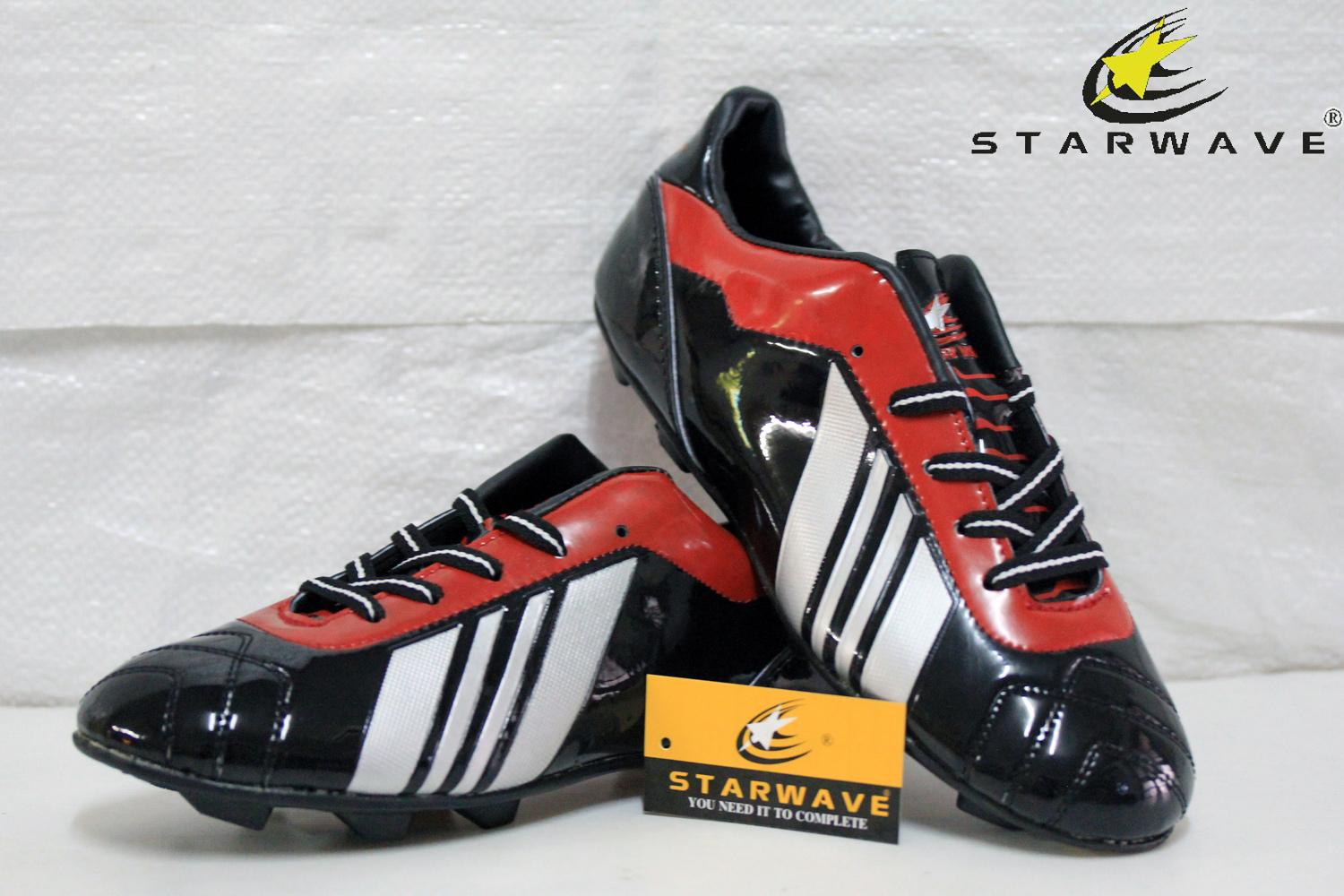 Starwave รองเท้า ฟุตบอลเด็ก (สตั๊ด ) Football Shoes SF65 เบอร์ 0-4.5 สีดำ