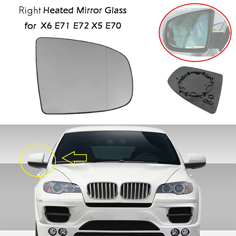 Car Rear View Mirror Side Mirror Glass Heated for BMW X5 E70 2007-2013 X6 E71 E72 2008-2014