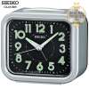 SEIKO นาฬิกาปลุก Quiet Sweep (Snooze) มีไฟ เสียงกริ่ง รุ่น QHK023S - เงิน (Silver/Black)