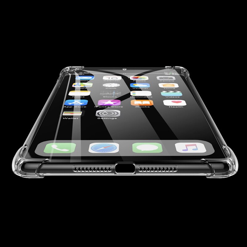 TPU trong suốt Vỏ Ốp Ipad 9.7 2017 2018 2019 10.2 5th 6th 7th thế hệ trường hợp chống rơi nhựa TPU mềm bìa cho iPad không khí 1 2 3 4 ipad 2 3 4 5 6 7 8 vỏ Mini 1 2 3 4 5 6 trở lại bìa