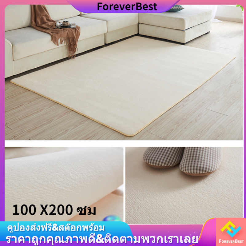 [ForeverBest]พรม พรมปูพื้น พรมเช็ดเท้า พรมห้องนอน พรมห้องนั่งเล่น ตกแต่งสวย พรมปูพื้นหนา สินค้าพร้อมส่ง( 100 X200 ซม)