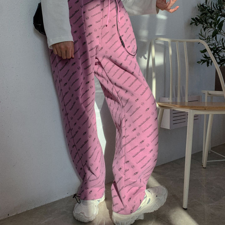 pink velvet sweatpants