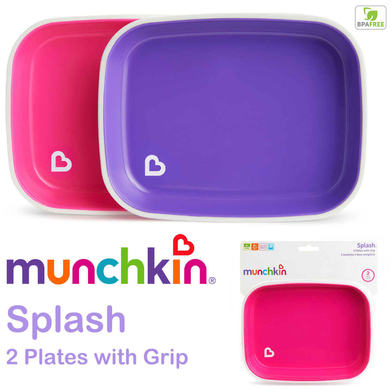 Purple//Green Munchkin 2-Piece Fresh Food Feeder