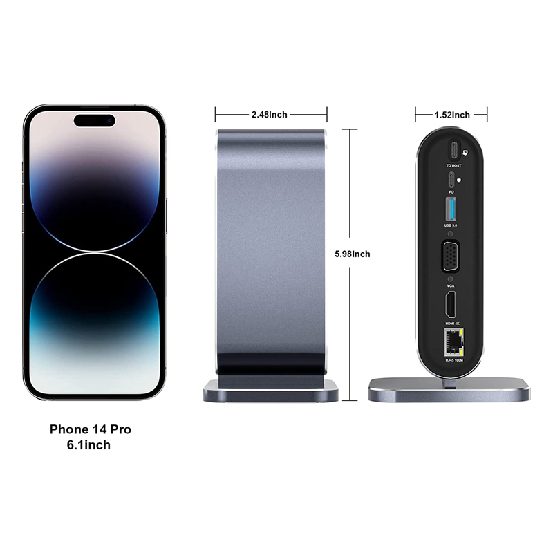 Mac Docking Station Usb 3.0 Docking Station USB C Hub Dock Laptop Display Docking Station USB 3.0 Adapter for Windows Mac Computer