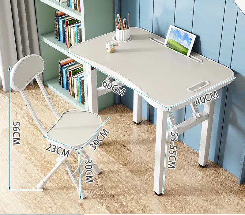 Set !! โต๊ะ & เก้าอี้ พับได้ สำหรับเด็ก โต๊ะอเนกประสงค์ โต๊ะญี่ปุ่น โต๊ะวางโน๊ตบุ๊ค นักเรียน โต๊ะหนังสือ/โต๊ะกินข้าว ภายในบ้าน