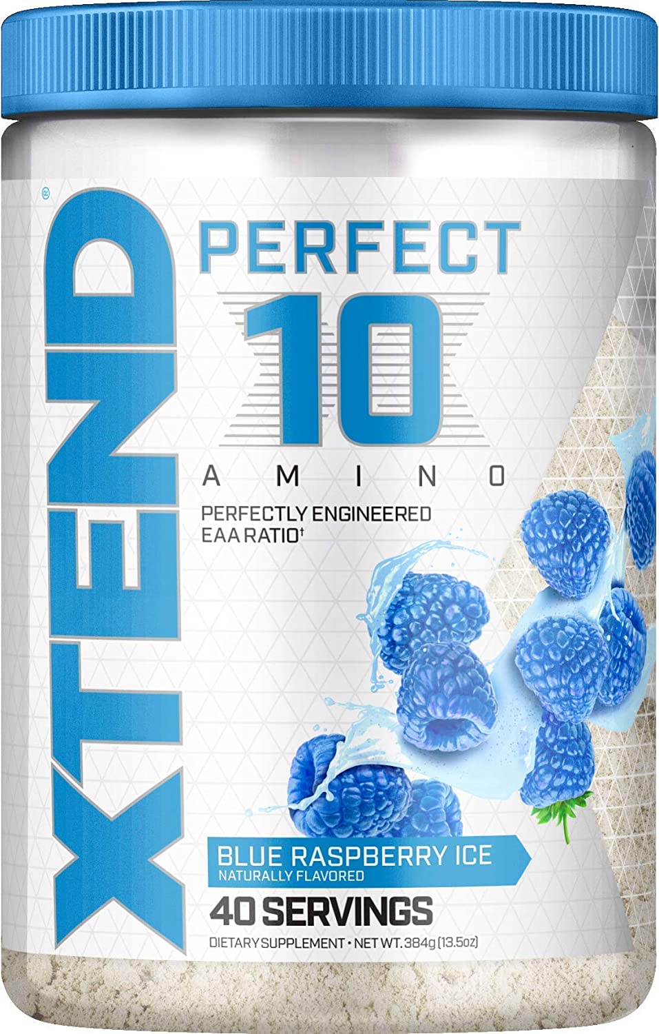 Scivation XTEND Perfect 10 (40 Servings) Blue Raspberry Amino EAA Powder  5g Essential Amino Acids + Branched Chain Amino Acids + Electrolytes to Fuel Hydration & Recovery บีซีเอเอ กรดอะมิโน สร้างกล้ามเนื้อ ฟื้นฟู