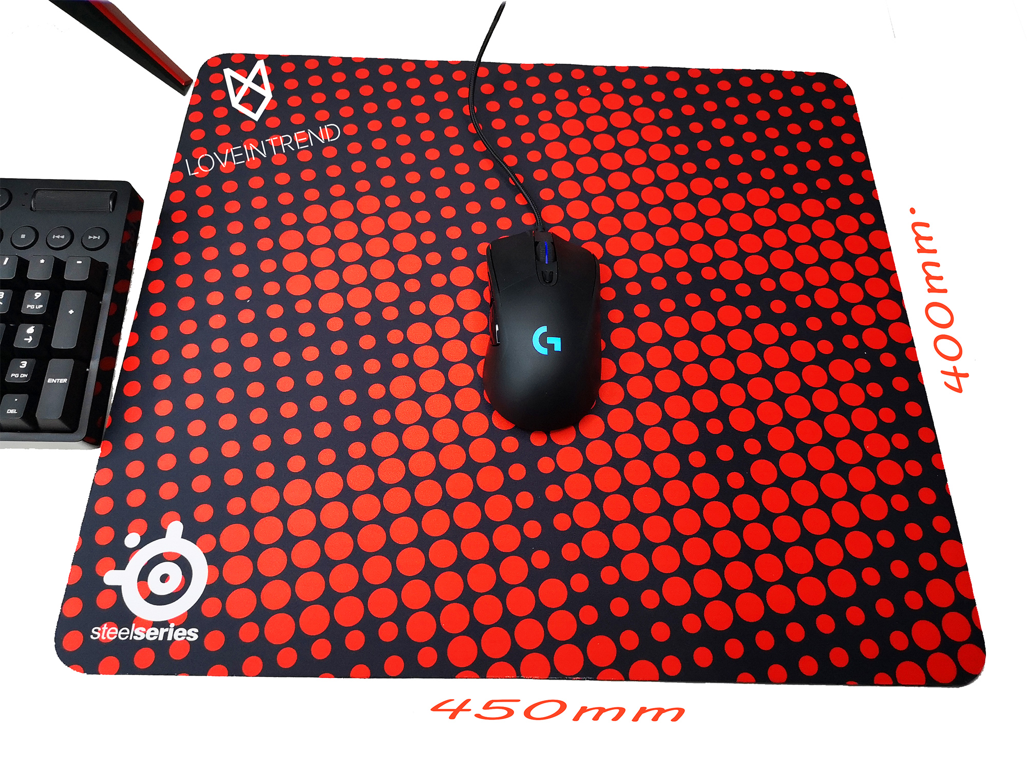 แผ่นรองเมาส์+คีย์บอร์ด ลาย Steelseries QCK XXL