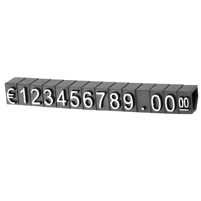 30Sets Plastic Cubes Price Display Tags Adjustable Number Stand Frame Label Shop