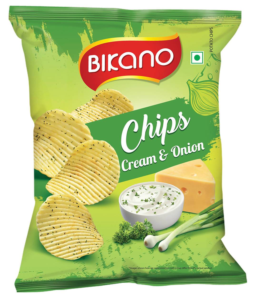 Bikano CHIPS CREAM & ONION 60g  ครีมและหัวหอม