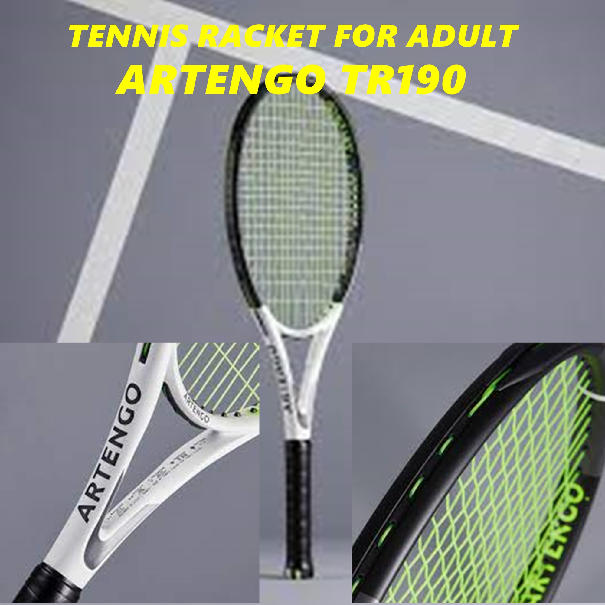 ไม้เทนนิส Tennis Racket ARTENGO TR190 LITE สำหรับ ผู้ใหญ่  ของแท้ Tennis Racquet FOR ADULT