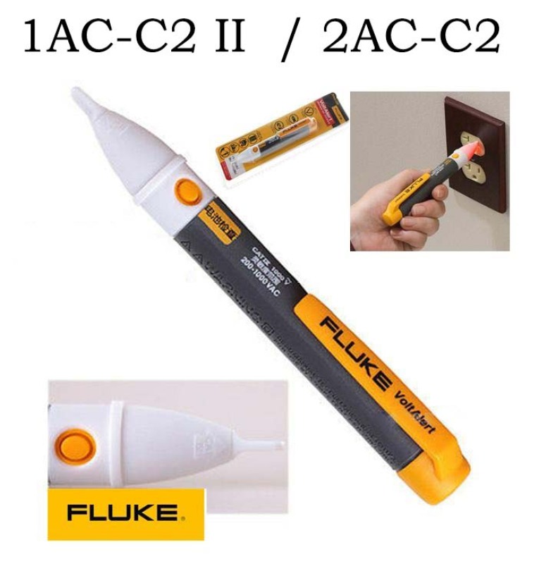 Original FLUKE 1AC-C2II / 2AC-C2 Volt Alert Sensor Non-Contact AC Voltage Detector Tester Stick Electrical Detector Pen
