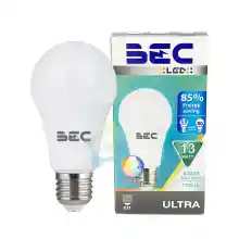 ภาพขนาดย่อของภาพหน้าปกสินค้าBEC หลอด LED Ultra 13W 9W Cool White คูลไวท์ 4000K E27 จากร้าน JE Electrical บน Lazada