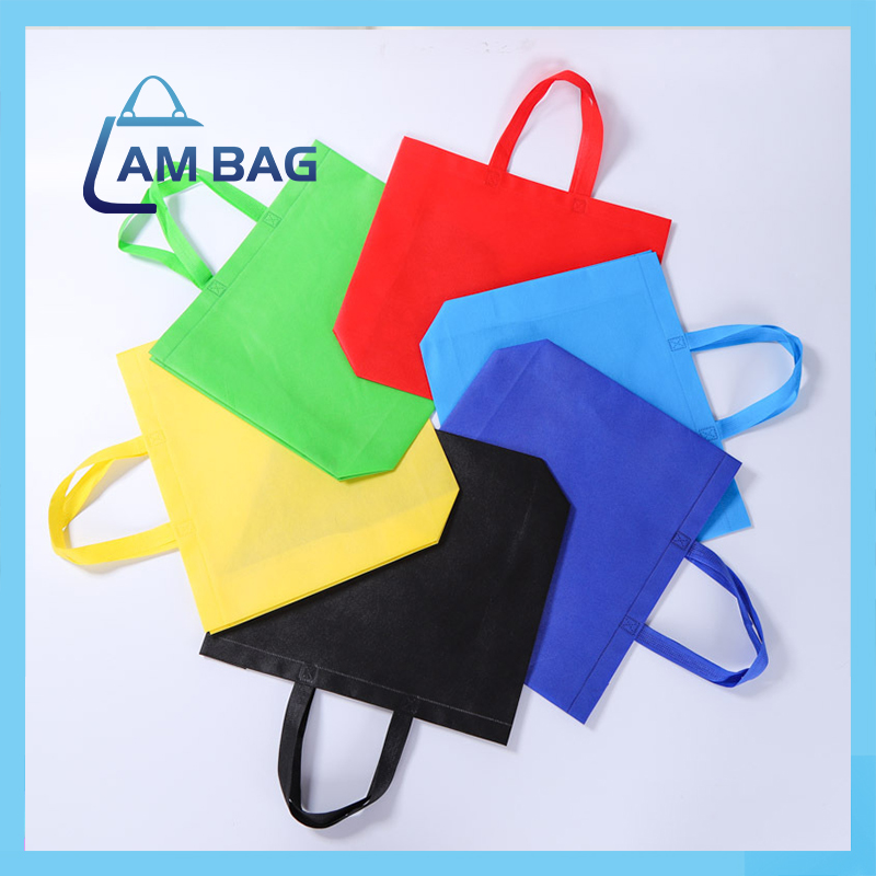 AmBag ถุงผ้าสปันบอนด์ ถุงผ้าลดโลก ขยายก้น ไม่ขยายข้าง มี 8 สีให้เลือก