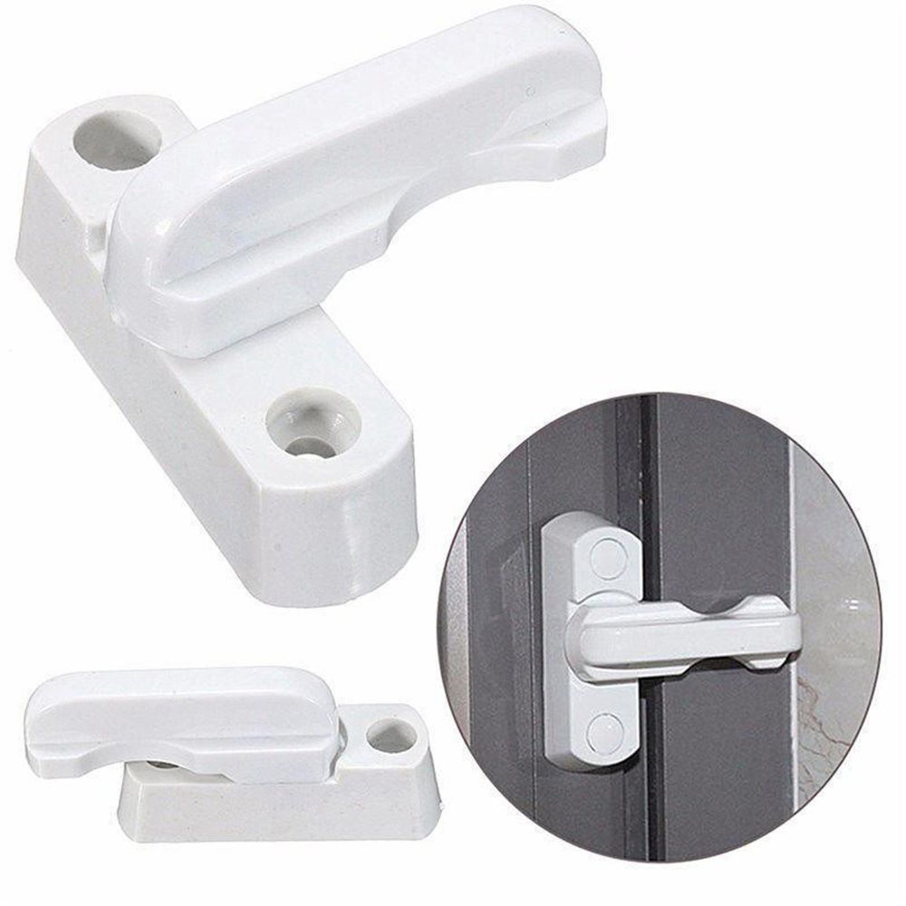 Secure Latch Door Anti-theft Sash Hasp Plastic Steel Children Lock Windows T-lock Sliding