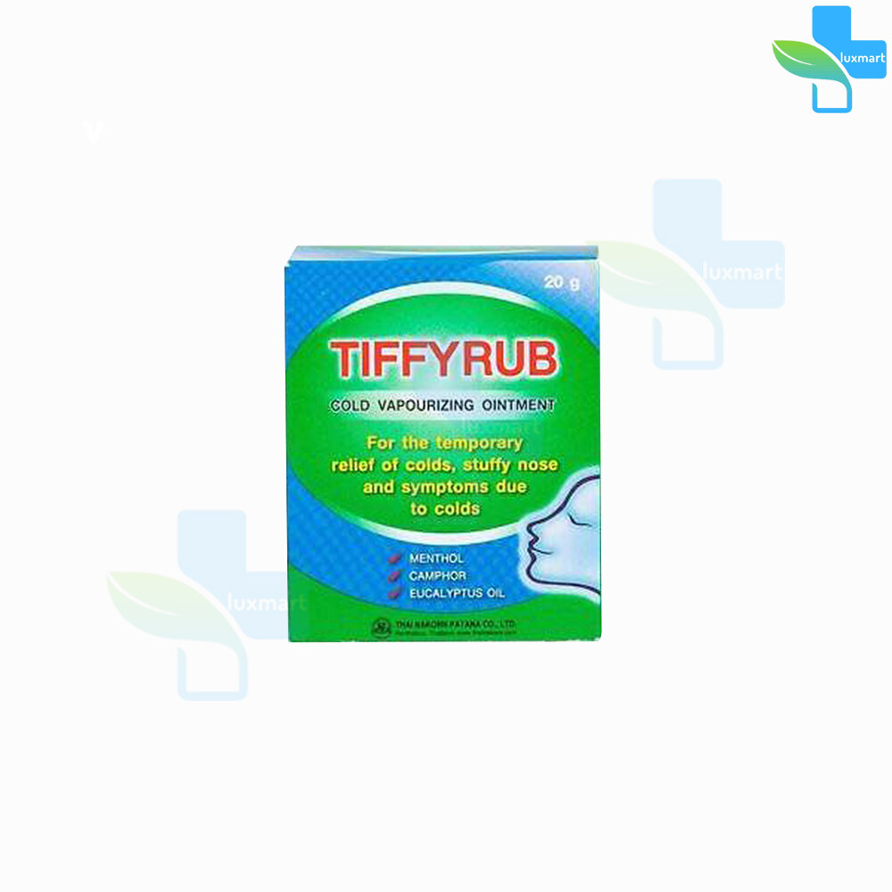 Tiffyrub ทิฟฟี่รับ ยาระเหยบรรเทาอาการคัดจมูกชนิดขี้ผึ้ง 20 กรัม [2 ขวด ...