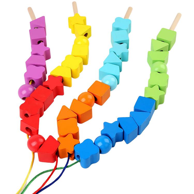 Lacing Beads Montessori Toddler Toys Fun Montessori Toys String Beads
