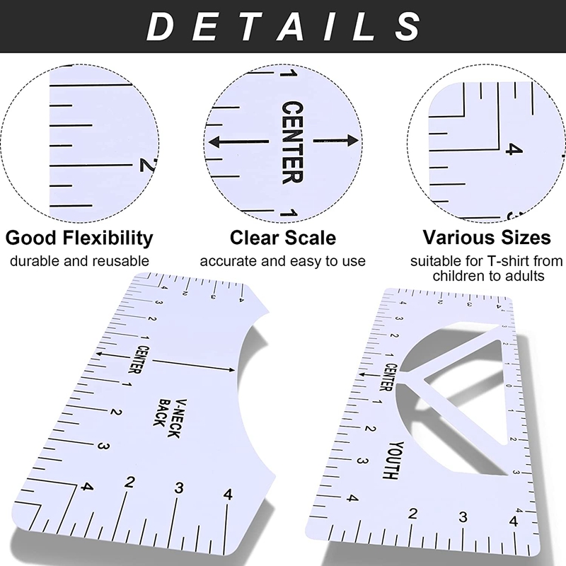13 Pieces T-Shirt Ruler Guide Set,T-Shirt Ruler Tool,DIY Printing ...