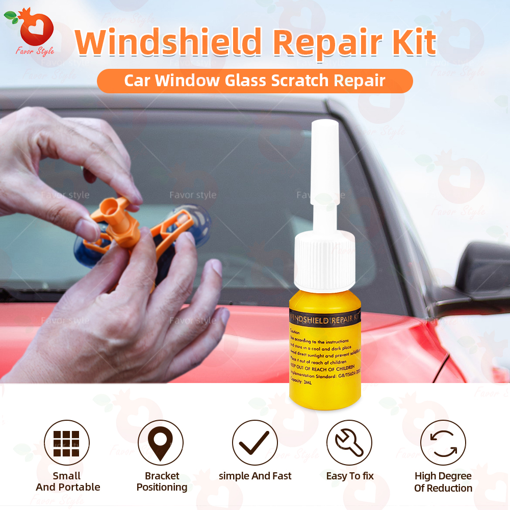 ชุดซ่อมกระจกรถ กระจกแตก กระจกร้าว Windshield Repair Kits DIY Car Window Repair Tools Glass Scratch Windscreen Crack Restore Window Screen Polishing Car-Styling