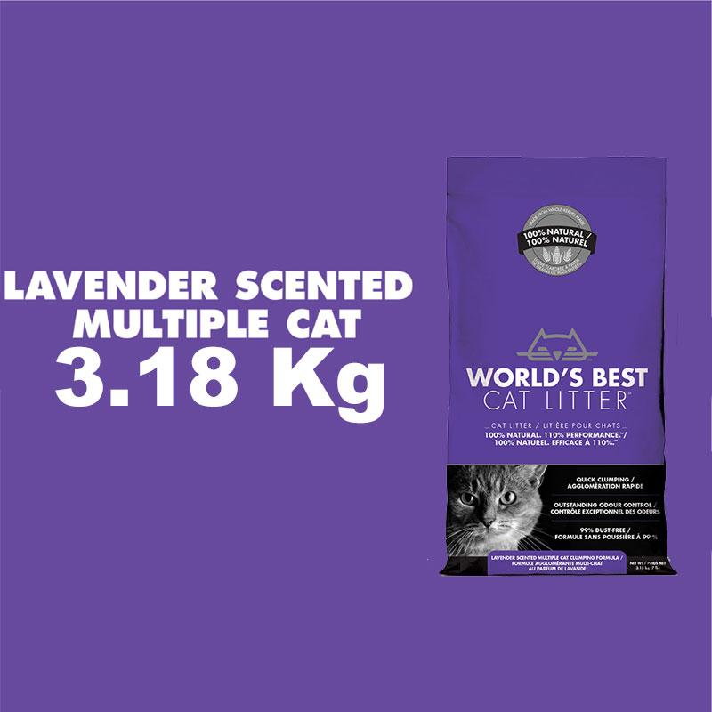 ทรายแมว World’s Best Cat Litter LAVENDER SCENTED MULTIPLE CAT CLUMPING