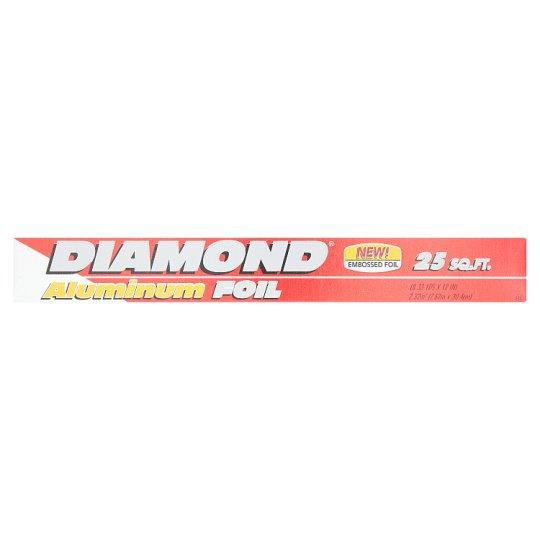 🚚พร้อมส่ง!✅ ไดมอนด์ อลูมิเนียมฟอยล์ ขนาด 30.4ซม. x 7.62ม. 1 ม้วน Diamond 30.4cm x 7.62m Aluminum Foil 1pc