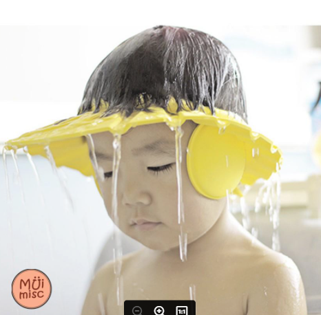 MUIMISC - หมวกอาบน้ำเด็ก หมวกกันแชมพูเข้าตา เพื่อความสนุกของลูกรักในการอาบน้ำ