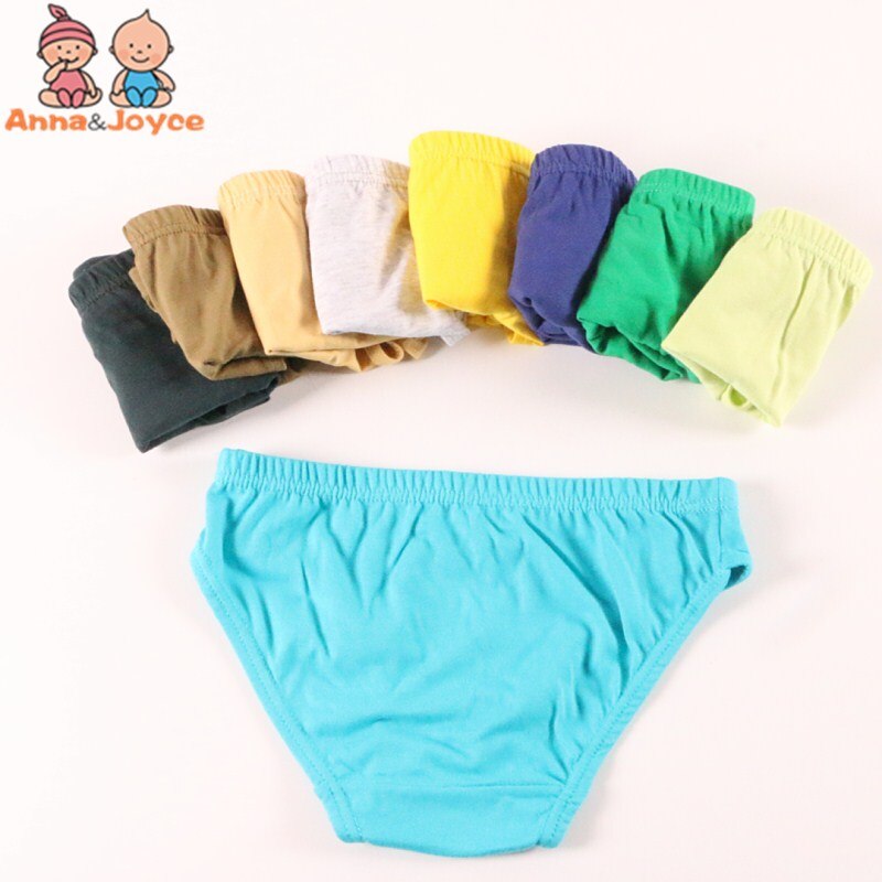 4Pc/Lot Solid Boys Panties Briefs Kids Underwear For 112 Years